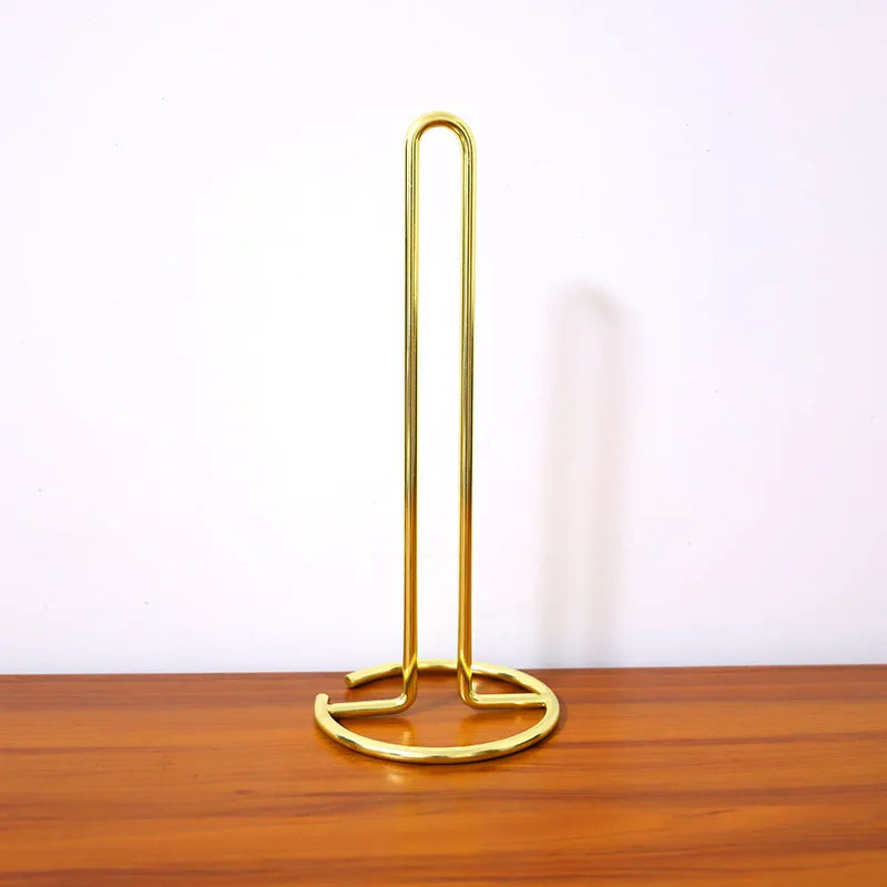 Stainless steel roll holder for towels and towels - Gold