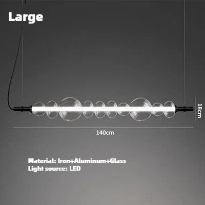 Modern bar counter with suspended light strip - L 140cm / 3 modifiables