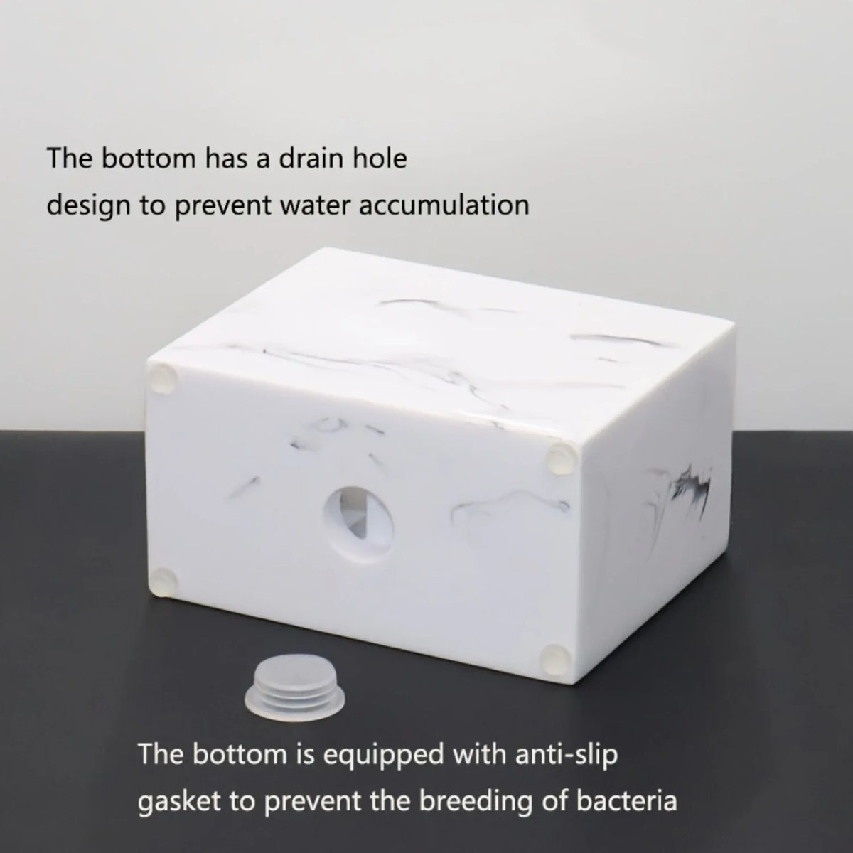 1pc Marble Effect Resin Toothbrush Holder, Luxury Nordic Style Toothbrush Stand, Multi-Compartment Bathroom Organizer, Elegant - view 5