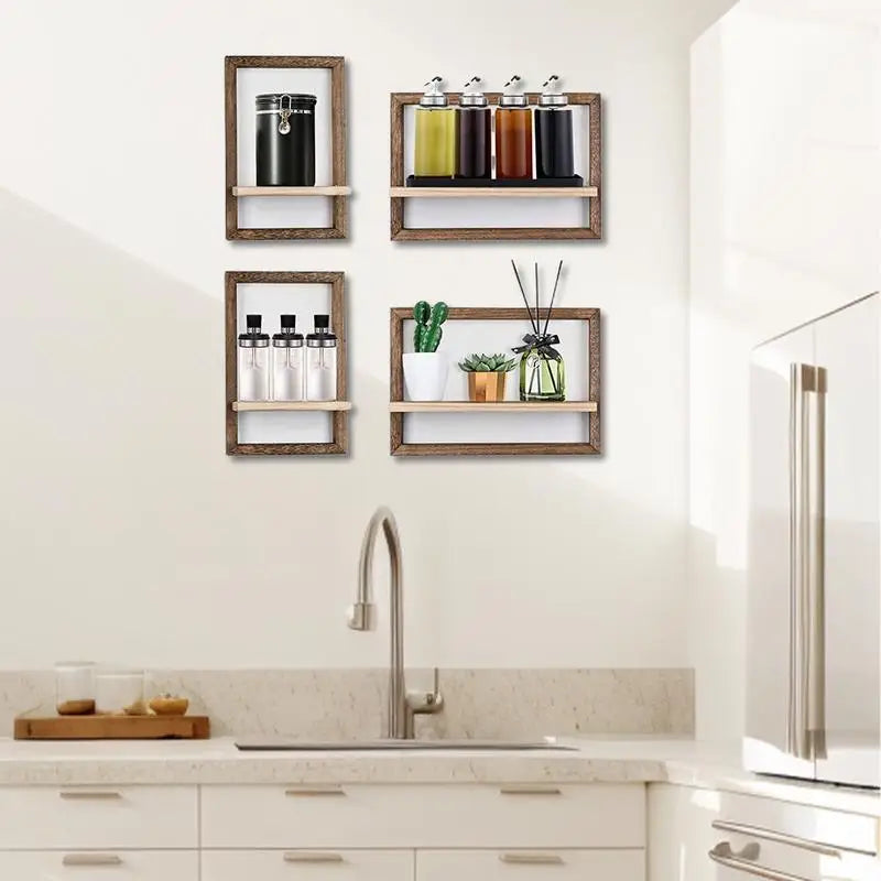 Wooden wall shelves for decorative storage - view 3