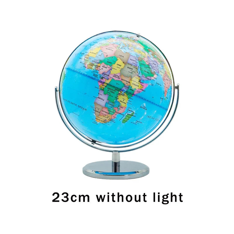 Globe rotating educational light in English for geography - 20 No Light