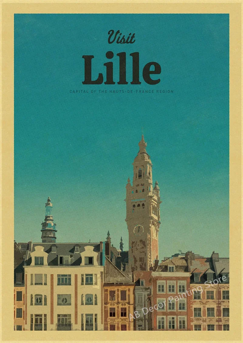 Vintage travel poster destinations chicago las vegas le Cairo - 26 / A3 16.5 x 11.8 inches