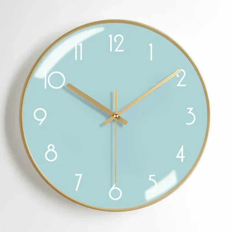 Modern wall clock in aesthetic and silent metal - Style 16 / 12 inches