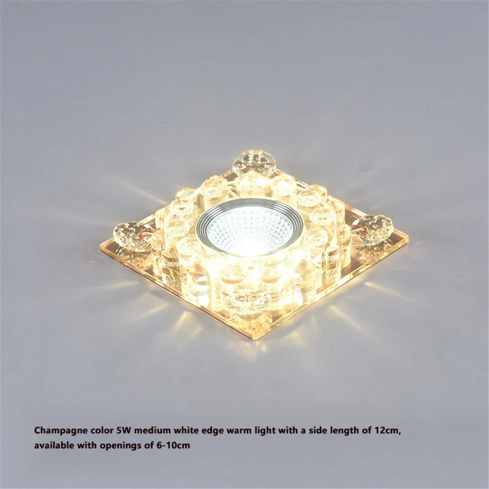 Led square crystal rgb ceiling for varied interior decoration - Q
