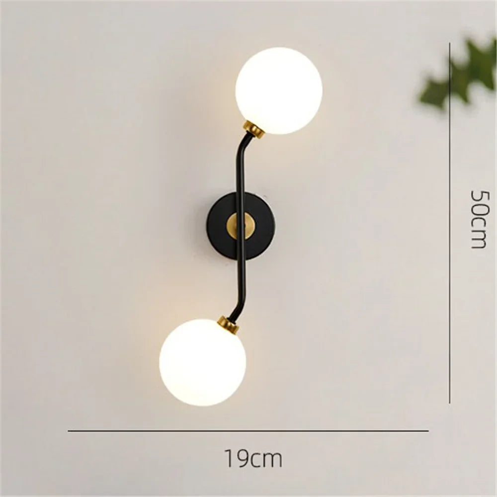 Wall sconce in metal and glass modern Nordic style - A2