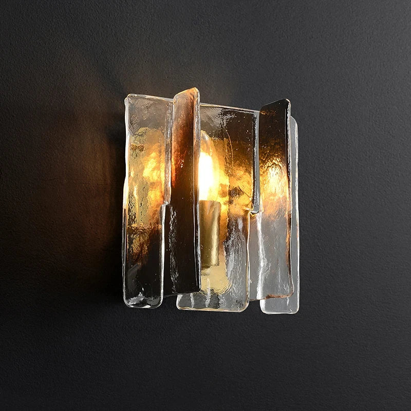Elegant Nordic design glass and copper wall sconce - view 3