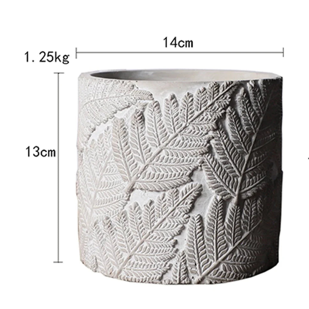 Mold silicone pot flowers concrete pattern vintage large format - PROFOUND BLUE