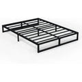 King Size Bed Frame, Metal Platform Mattress Foundation With Steel Slat Support, No Box Spring Needed,8 Inch King Size Bed Frame - Queen