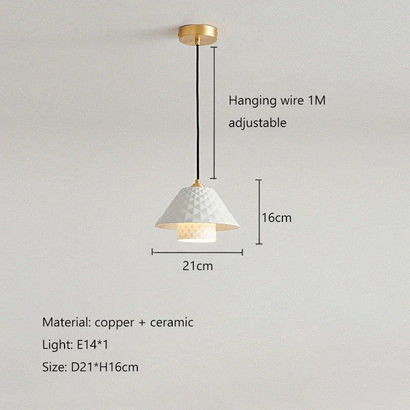 LED chandelier for modern and elegant interior decoration - 1 Light / Golden Lamp Body / Neutral Light