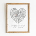 Personalized city map for gift of Saint-valentin - G1093-Style8 / 60x80cm Unframed