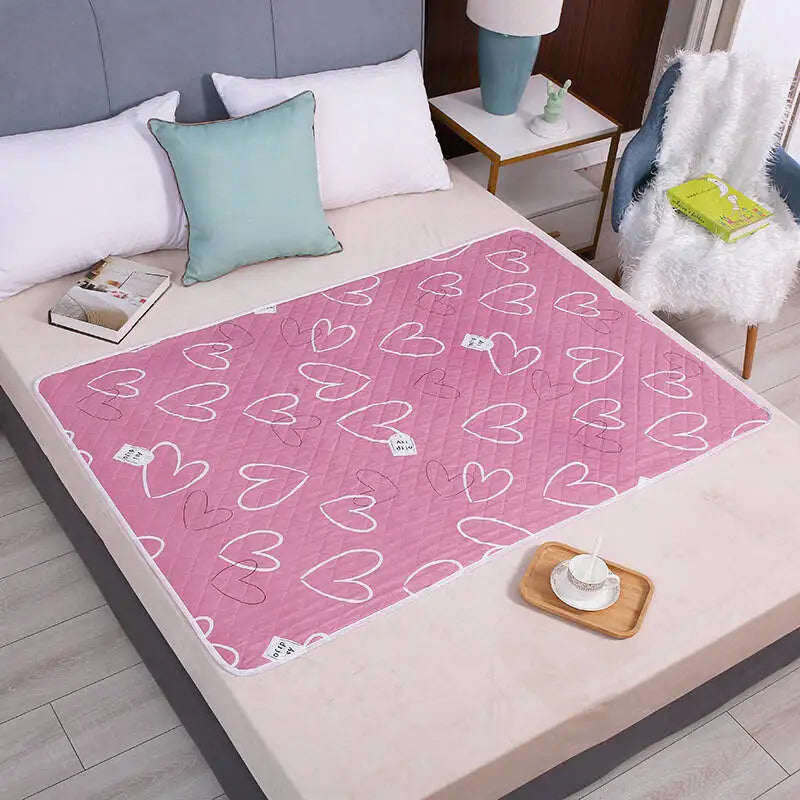 150/120/70cm Large Washable Mattress Urine Adult Elder Incontinence Bed Pad Women Menstrual Bed Sheet Protector, Kids Urine Mat - 06 / 80x120cm -M
