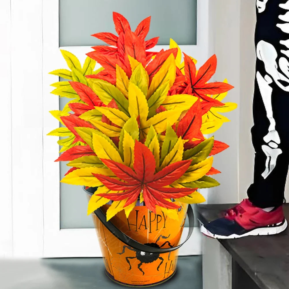 Artificial maple branch for autumn decoration and halloween - view 6