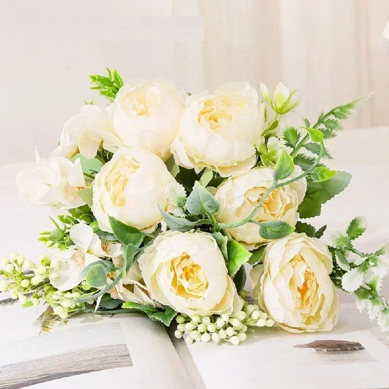 Bouquet of artificial peonies for interior decoration - view 2