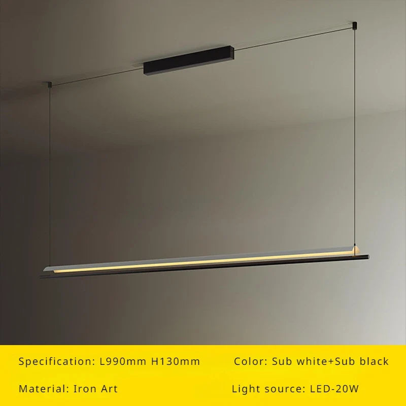 Modern minimalist chandelier design for interior and decoration - L990mm H130mm / Warm Light