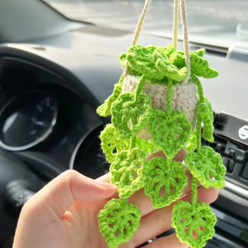 Creative hanging hook for car decoration plant in pot