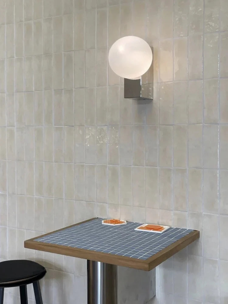 Creative wall sconce in stainless steel for modern interior - view 3