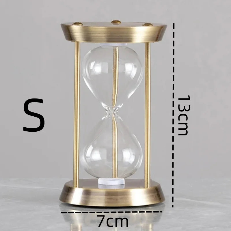 Vintage glass hourglass bottle creative decoration for home - Style A (S)