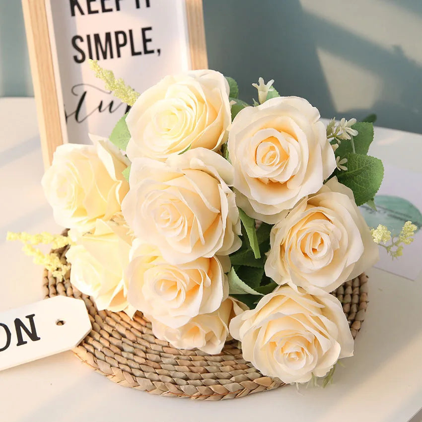 45cm Silk Rose Bouquet for Wedding Decor - view 4
