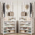 Organizer of clothing shoes and hats to ride yourself - 2PC 5 L-White B