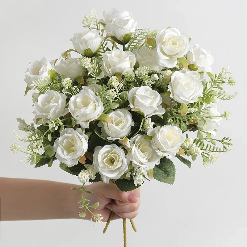 Bouquet of artificial peonies for wedding and interior decoration