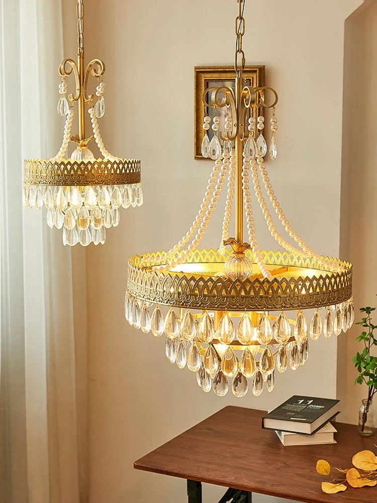 Crystal led chandelier in tear shape for interior decoration - view 5