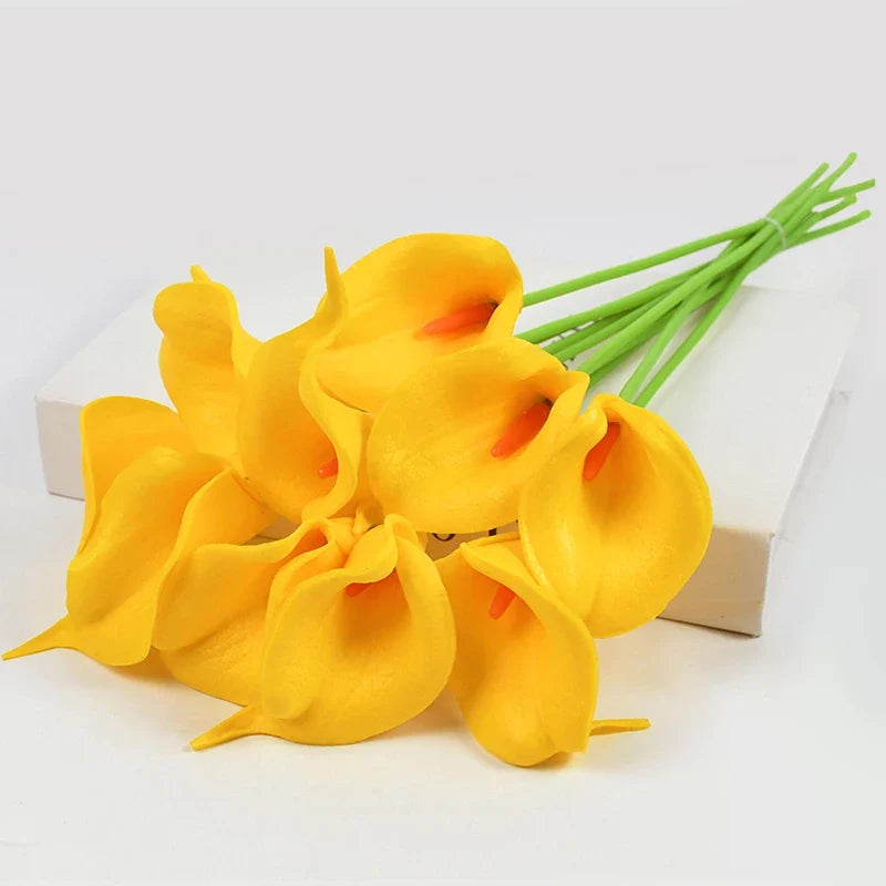 Lot of artificial flowers lys calla for wedding and decoration - G / 5 Pieces