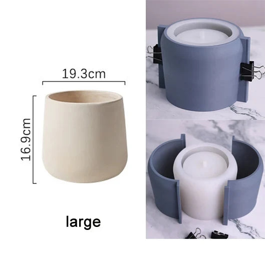 Large Size Planter Pot Mold Concrete  Planter Pot Silicone Molds DIY Clay Plaster Mold Creative Flower Pot Silicon Molds - large