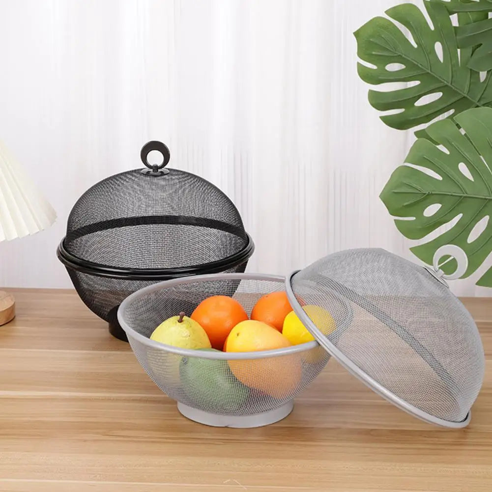 Mesh fruit basket with anti fly cover in stainless steel - view 2