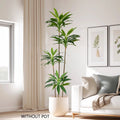 3 artificial plants dracaena for a realistic decoration