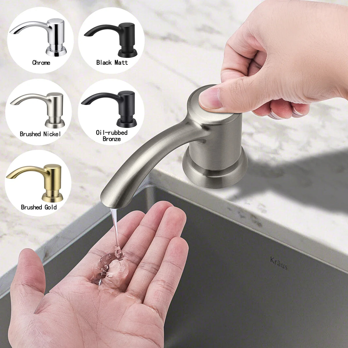 Liquid soap dispenser for kitchen 500 ml practical accessories