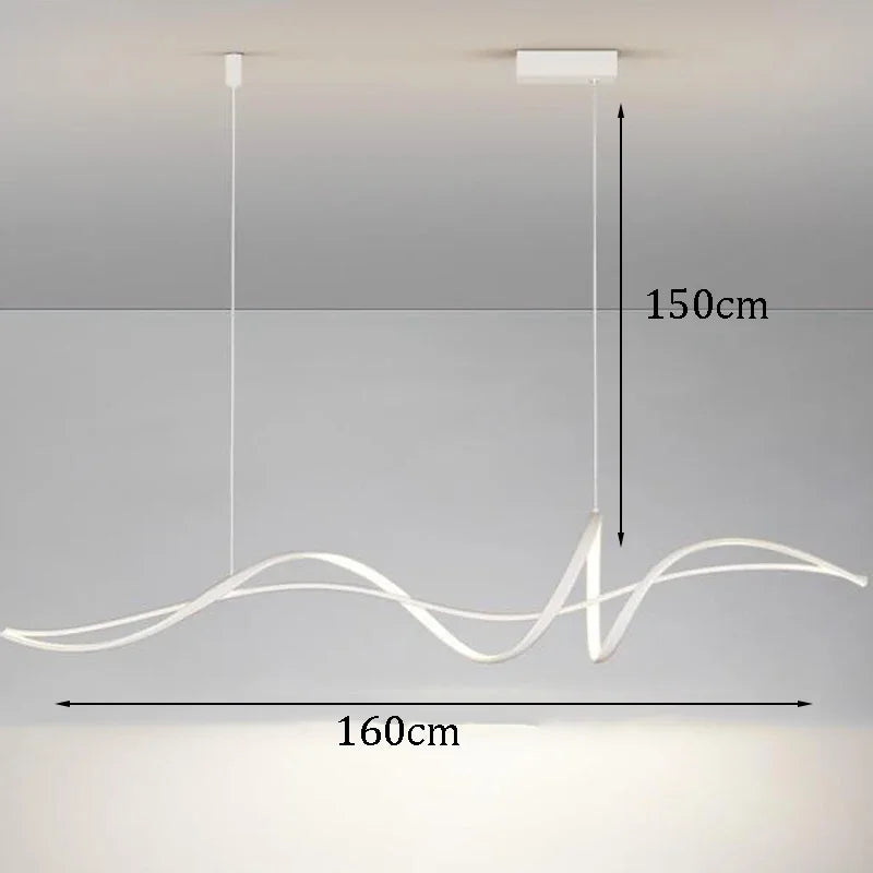 2024 Modern Home Decoration Circular LED Lights, Living Room Chandeliers, Dining Room Chandelier, Indoor Lighting - B-White 160cm / warm light