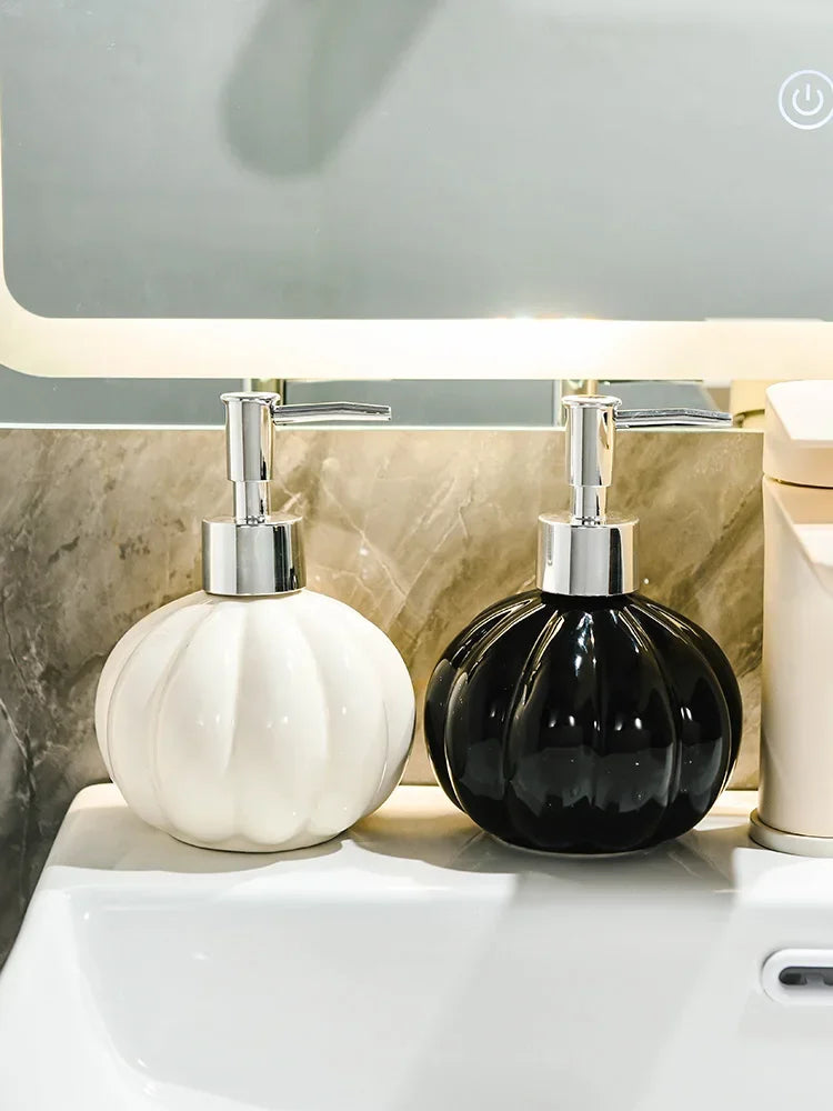 Ceramic lotion dispenser for shower gel and shampoo - view 2