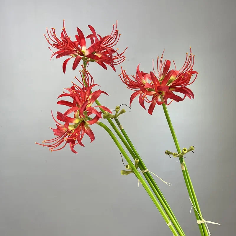 Artificial flowers orchid decoration mall green plant - Red