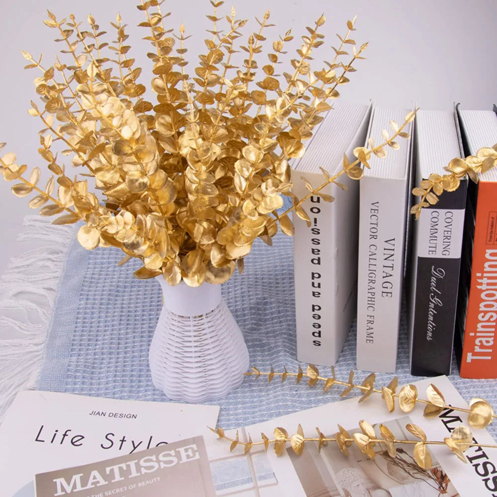 Set of 5 Artificial Eucalyptus Stems for Floral Decor, Design 2 - view 2