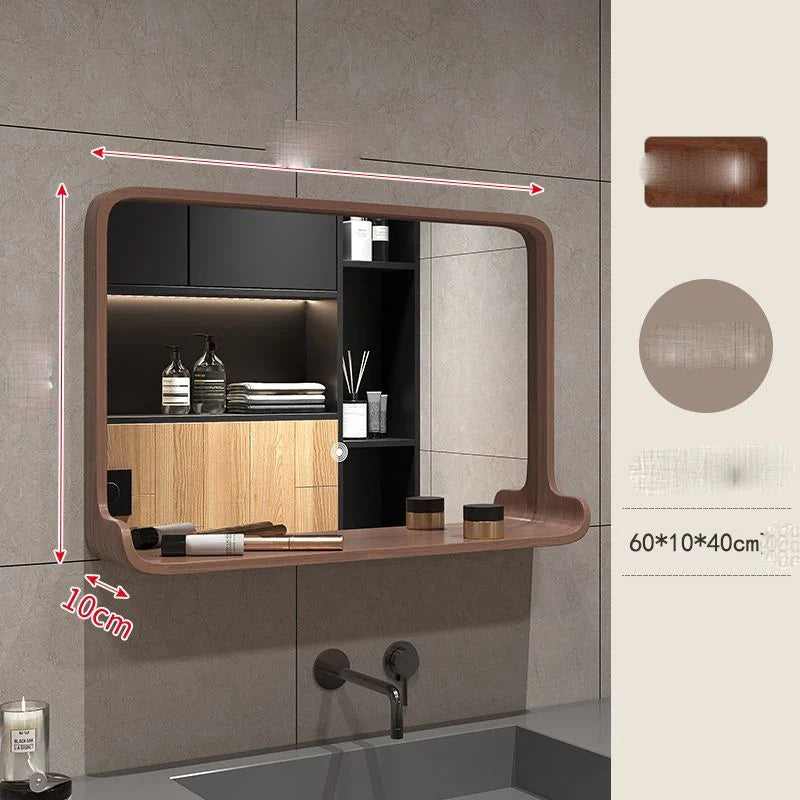 Nordic solid wood mirror for hanging bathroom - Color 5
