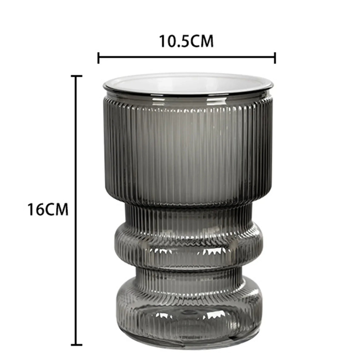 Hydroponic flower pot with automatic garden decoration - Transparent grey