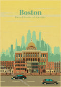 Vintage Architecture and Monuments Poster of World Cities - 49 / A3 16.5 x 11.8 inches