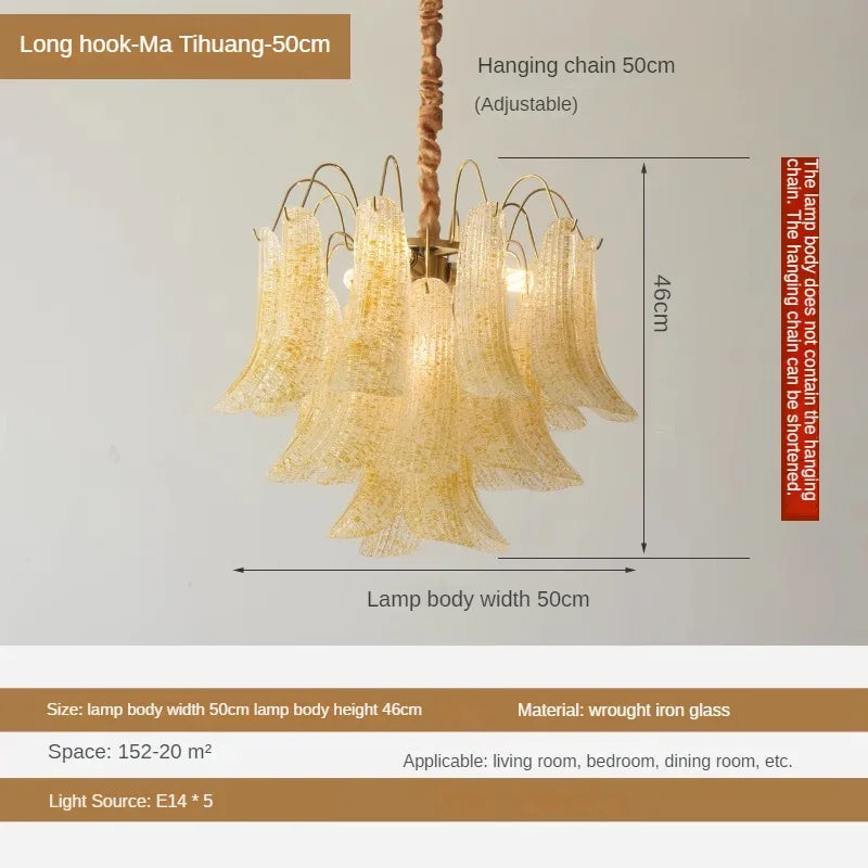Retro luxury crystal chandelier for elegant interior - C / Cool White
