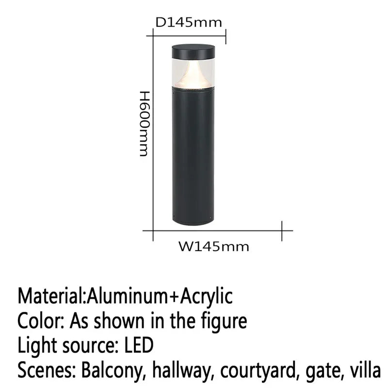 Outdoor led garden lamp contemporary design for villa - S  H60CM Electric