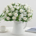Artificial flowers wedding bouquet pink hortensia floral decoration
