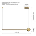 Modern acrylic light for office and workspace - Gold-120cm / 3 modifiables