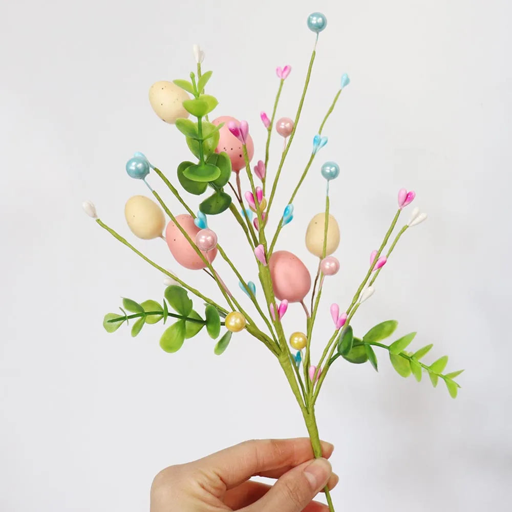 Decoration egg artificial flowers foam for Easter diy - view 2
