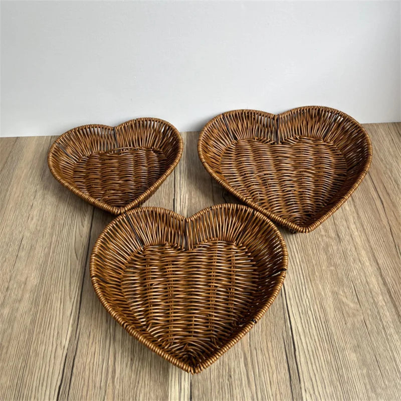 Woven rattan basket for fruit and decorative storage - view 2