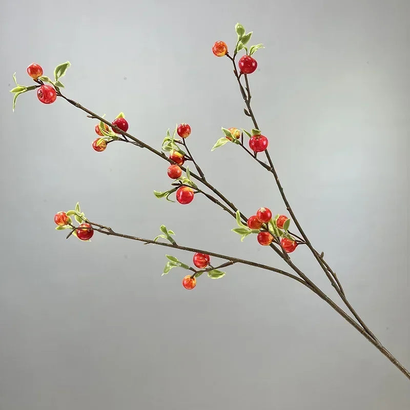 Artificial apple branches floral decoration for interior - Orange / 1 Piece