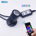 Smart led rgb spot with bluetooth control and adjustable color - RGB Smart LED / White Shell / 3w