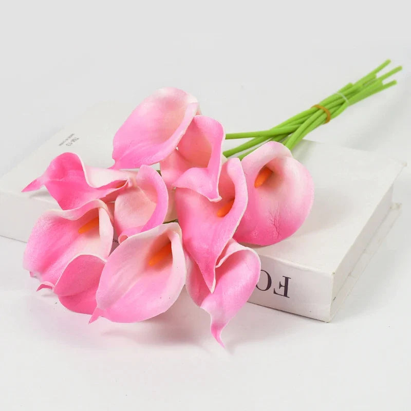 Lot of artificial flowers lys calla for wedding and decoration - C / 5 Pieces