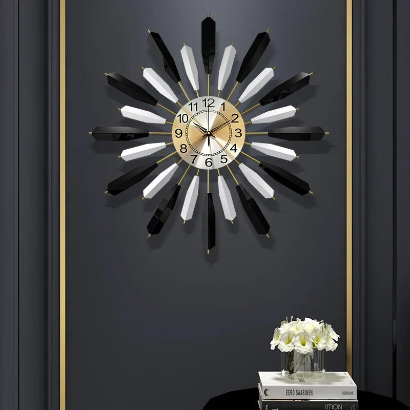 Decorative and silent Nordic luxury wall clock - view 2