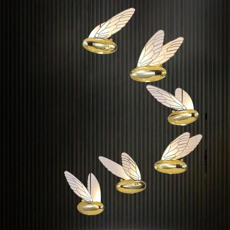 Modern bee pendant light for creative and simple interior decoration - view 3