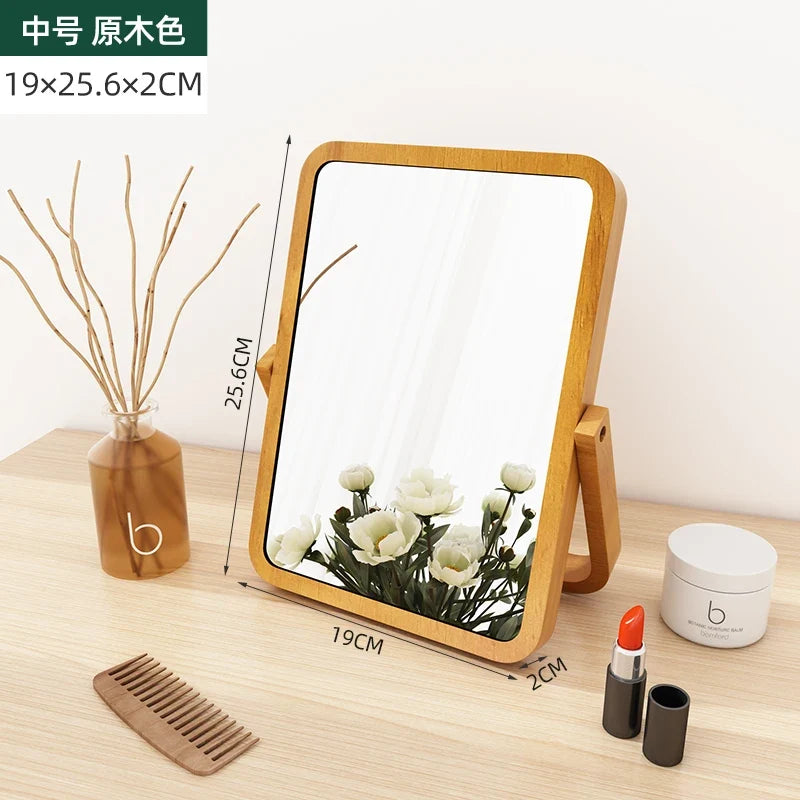 Vintage wooden decorative mirrors for interior decoration - 29x25,6x2cm
