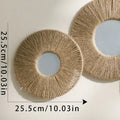 Round Decorative Wall Mirrors Farmhouse Circle Mirror with Hemp Rope Boho Mirrors for Bedroom, Bathroom, Living Room decor Gift - 25cm